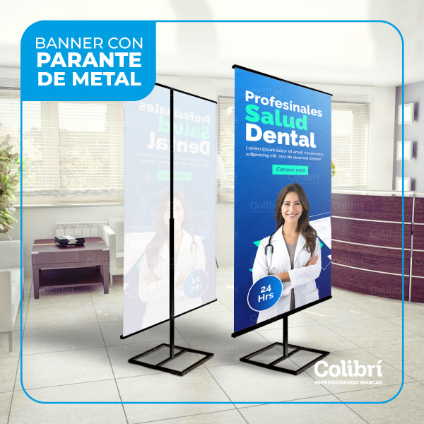 Banner con Parante de Metal