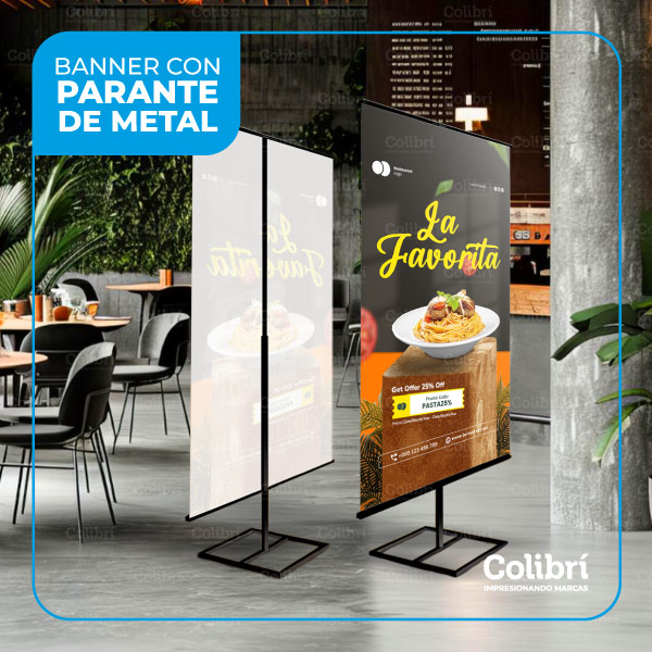 Banner con Parante de Metal
