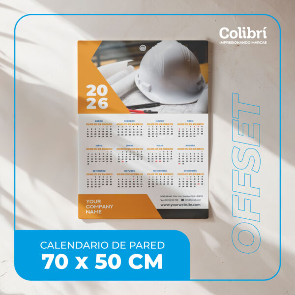 Calendarios de Pared 70 x 50 cm